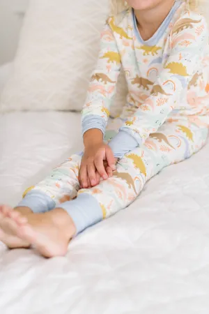 2 Piece Bamboo Pajama Set in Dainty Dinos