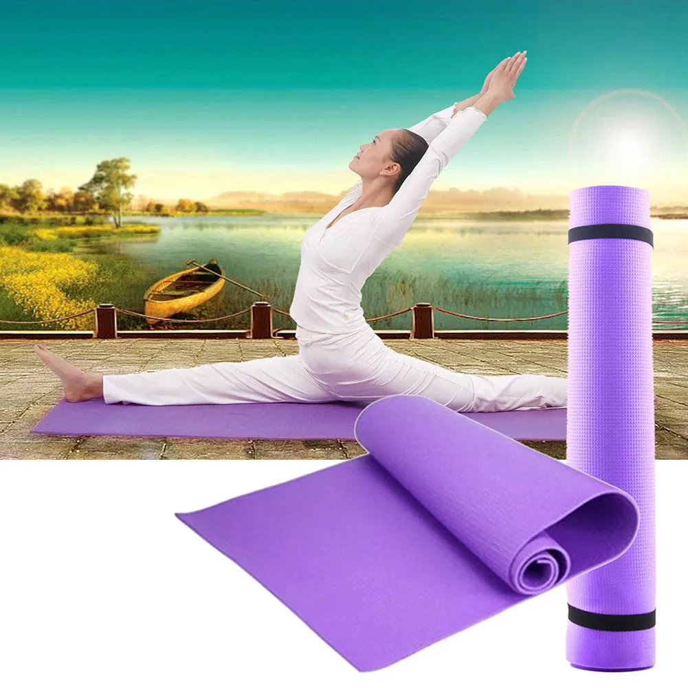 6mm Thick Durable Non-Slip EVA Yoga Mat Pad Gym Home Outdoor Exercise Fitness