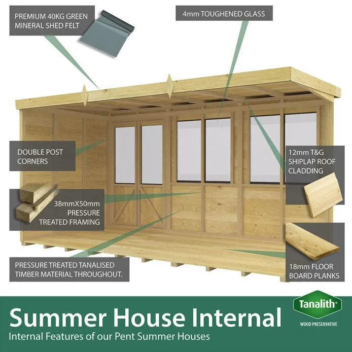 7ft x 20ft Pent Summer House