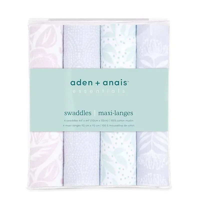 Aden   Anais - 4Pk Muslin Swaddles Damsel