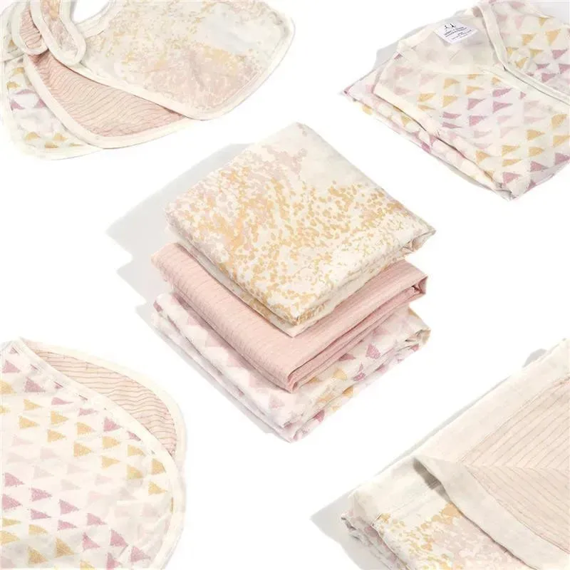 Aden   Anais Silky Soft Swaddles Metallic 3-Pack, Primrose Birch