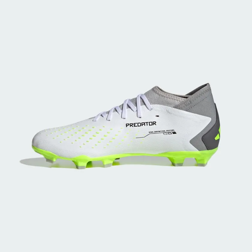 adidas Predator Accuracy .3  FG Boots- White/Black/Fluro Green