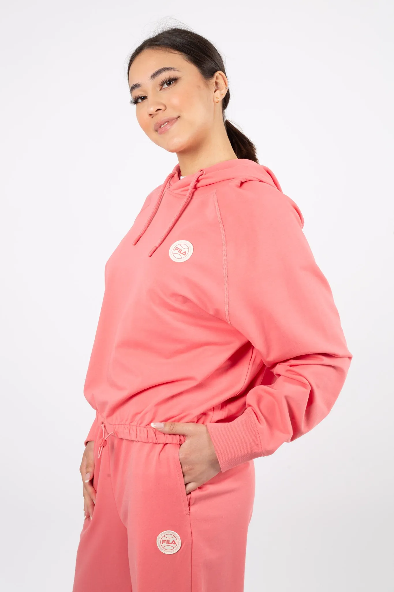 Amara Cropped Hoody - Tea Rose