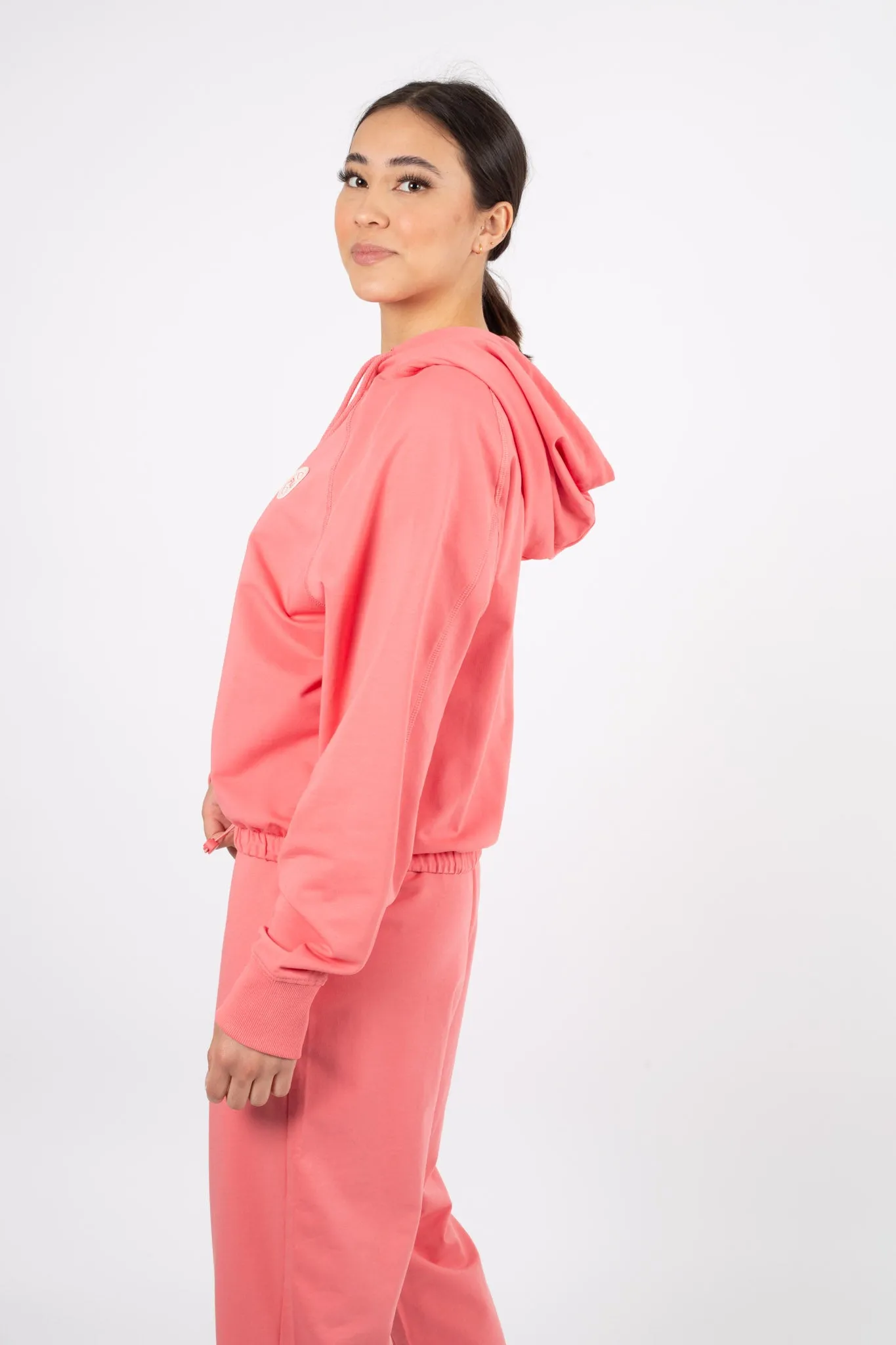 Amara Cropped Hoody - Tea Rose