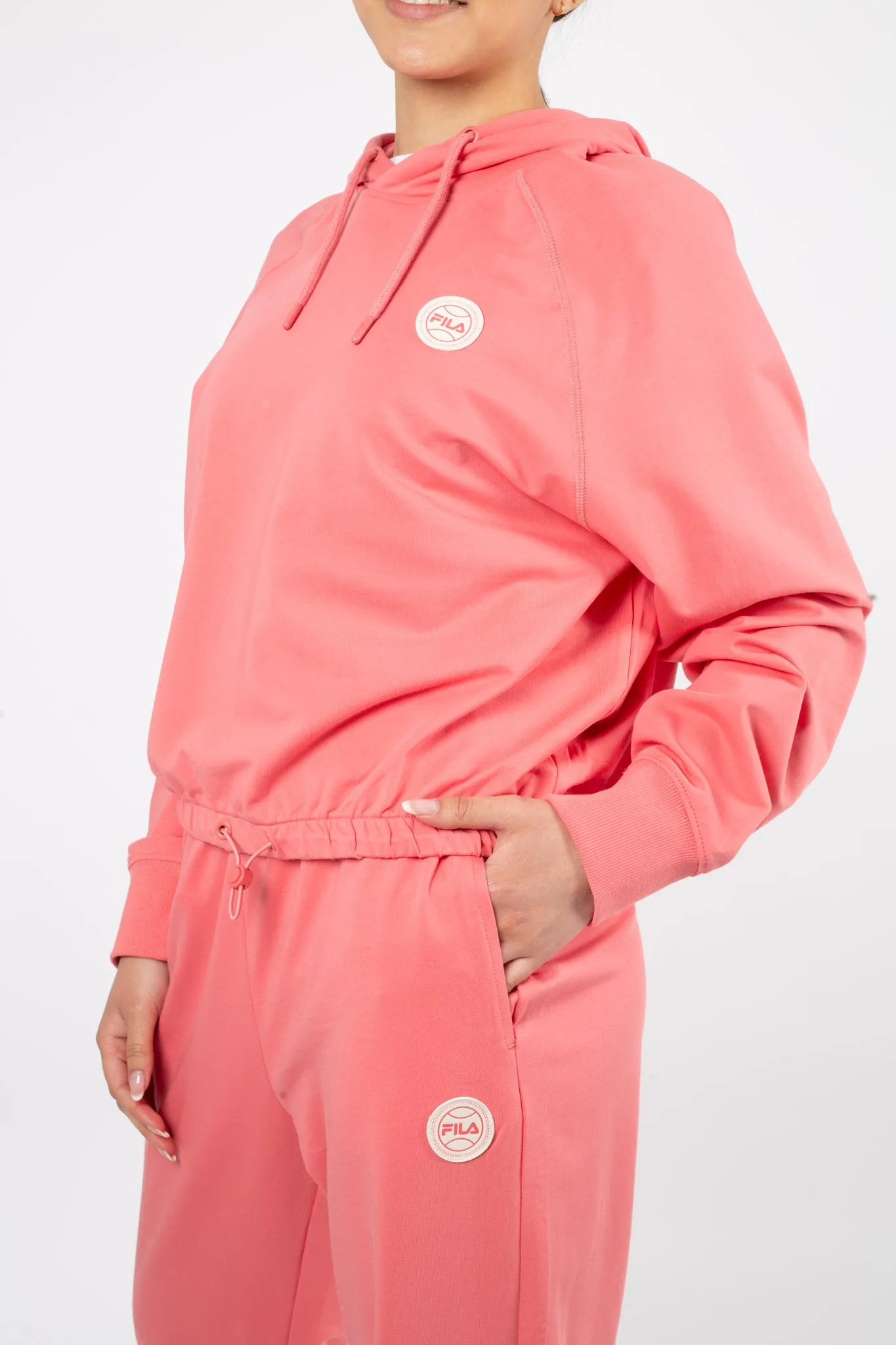 Amara Cropped Hoody - Tea Rose