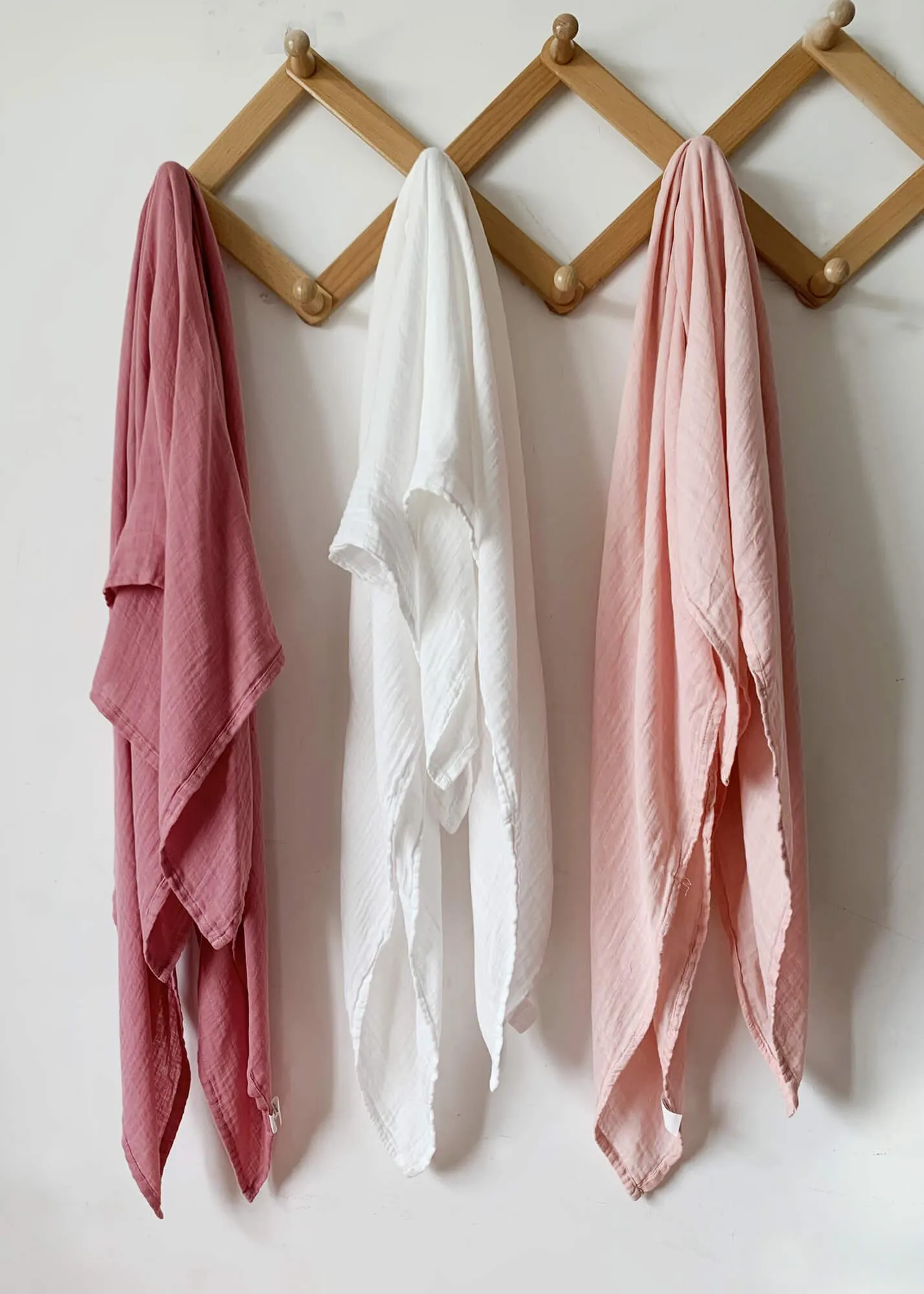 Bamboo Muslin Swaddle Blanket 3Pack 47x47"