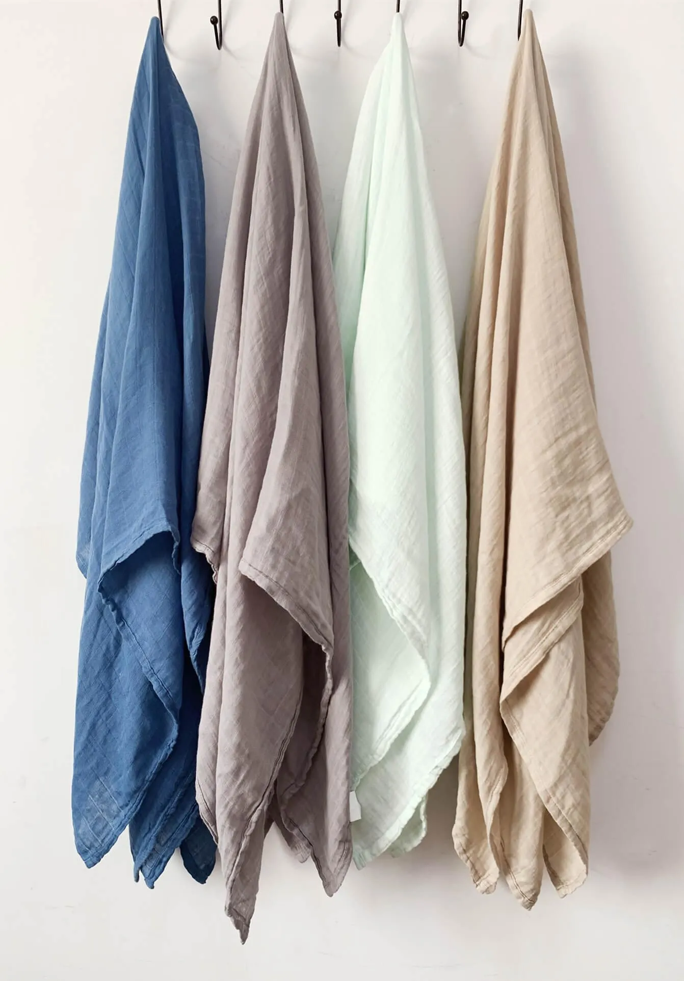 Bamboo Muslin Swaddle Blanket 3Pack 47x47"