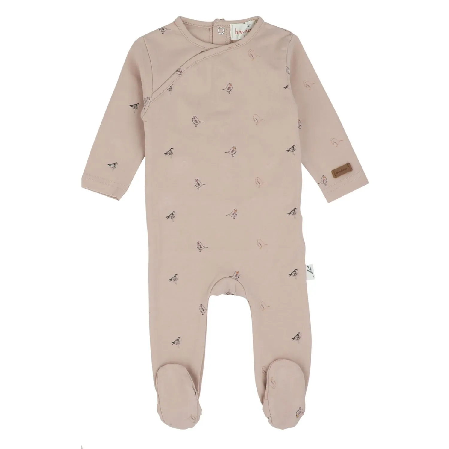 Bondoux Wrap Purple Bird Print Footie