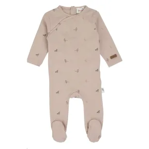 Bondoux Wrap Purple Bird Print Footie