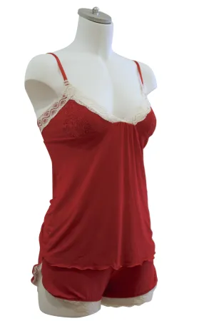 Celine Cami and Shortie Set | Red