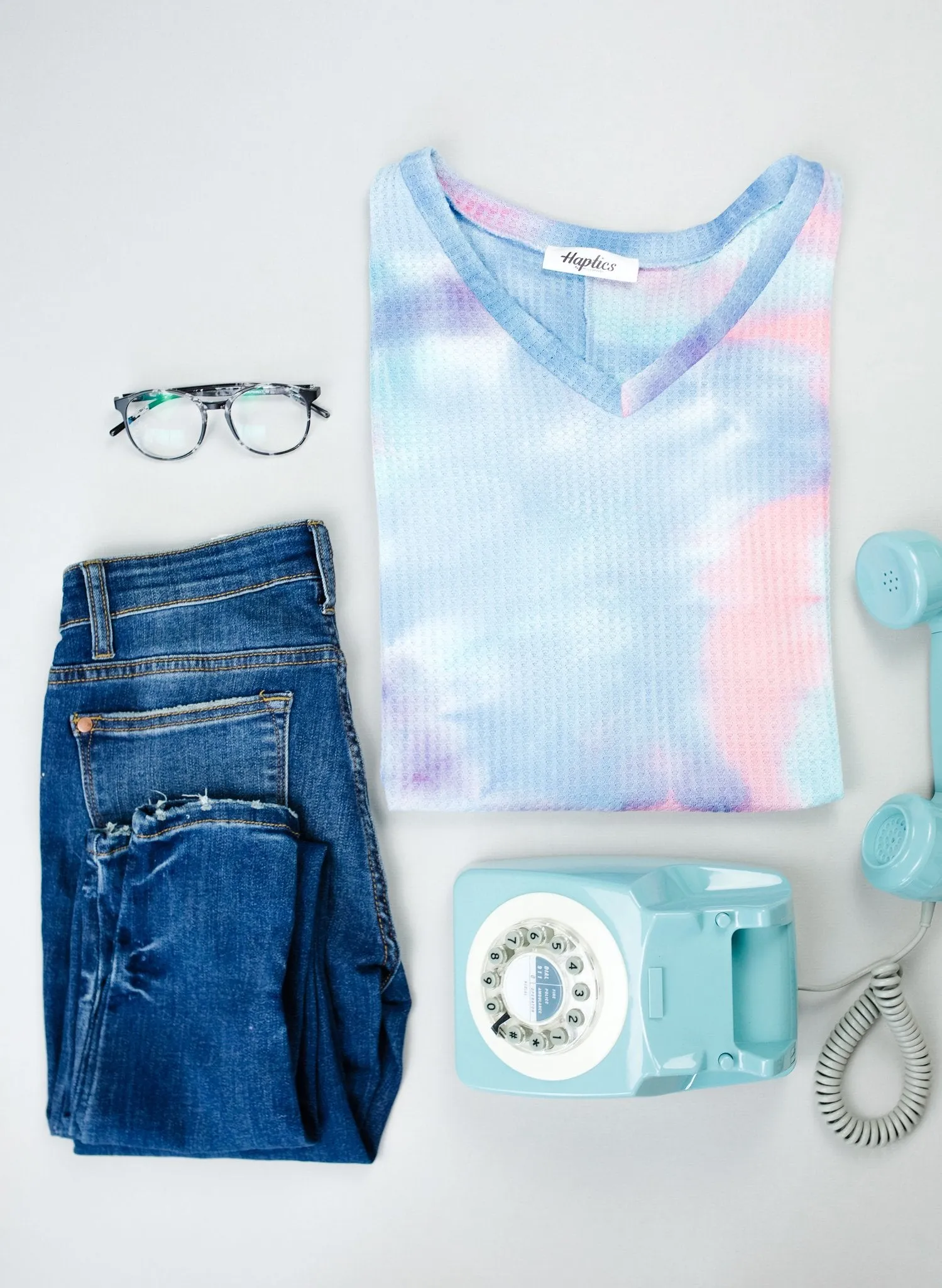 Clouds Of Blue & Pink Tie Dye Top