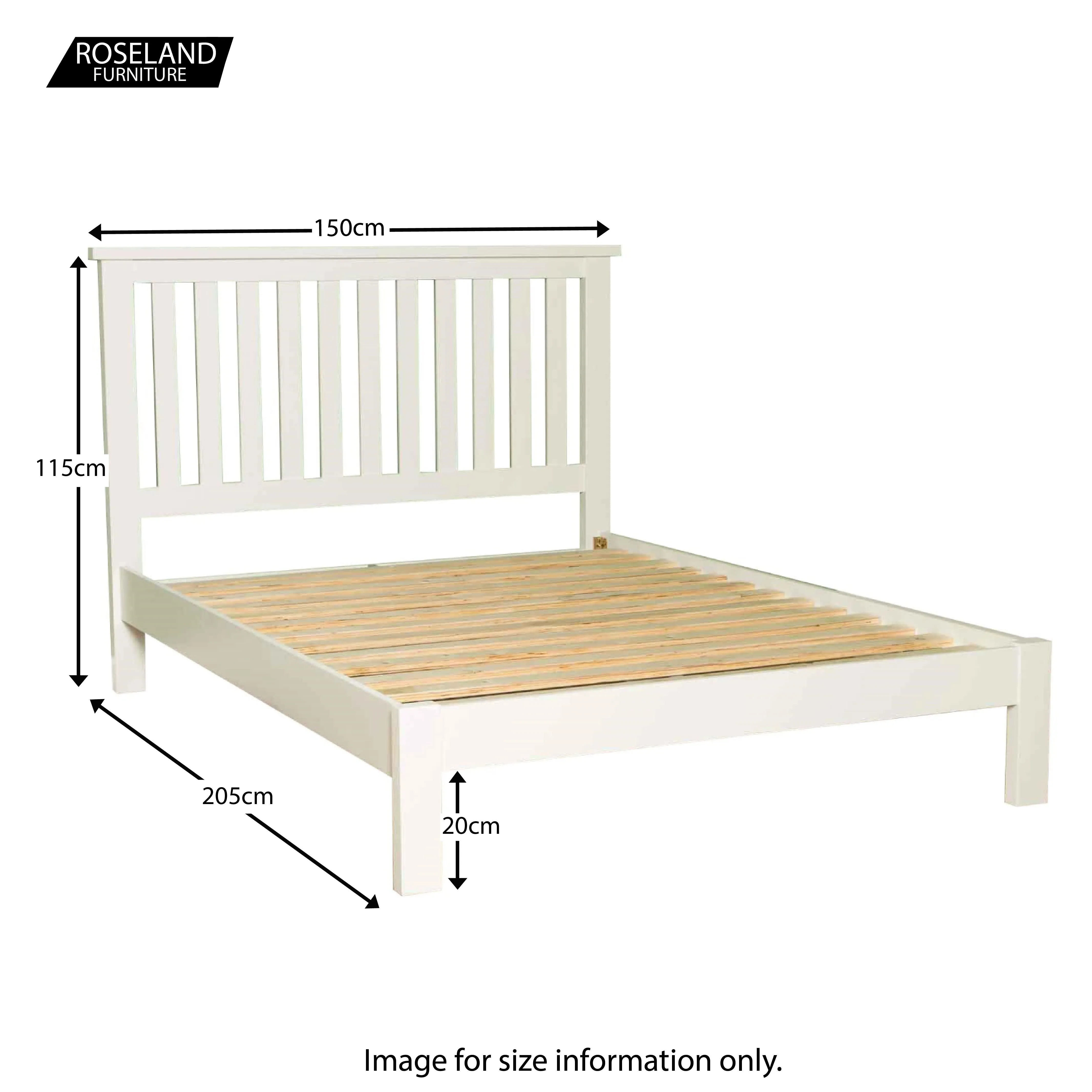 Cornish White 4'6" Bed Frame