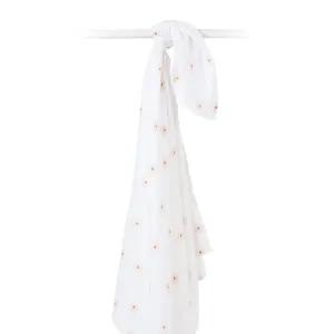 daisies | muslin cotton large swaddle