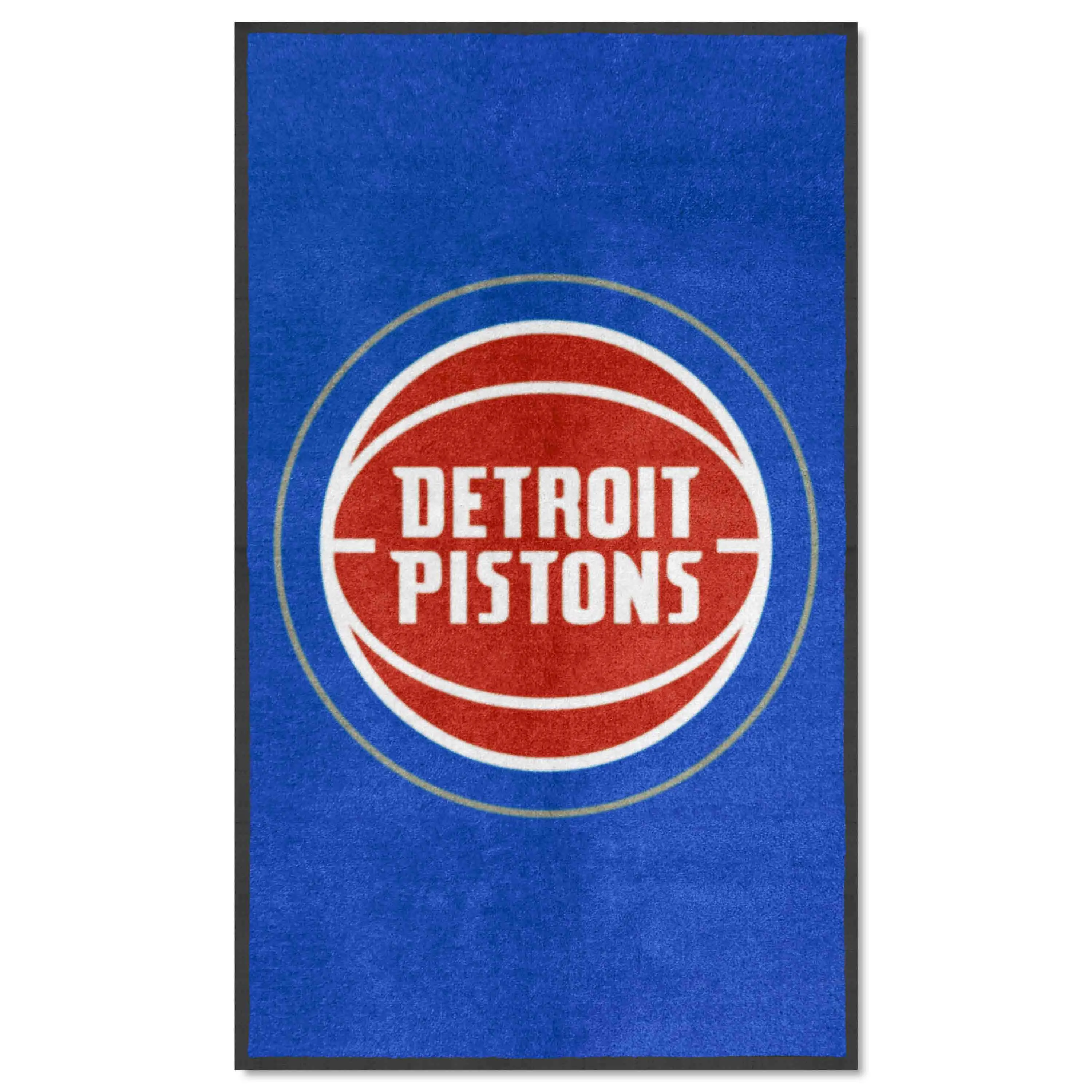 Detroit Pistons 3X5 High-Traffic Mat with Durable Rubber Backing - Portrait Orientation