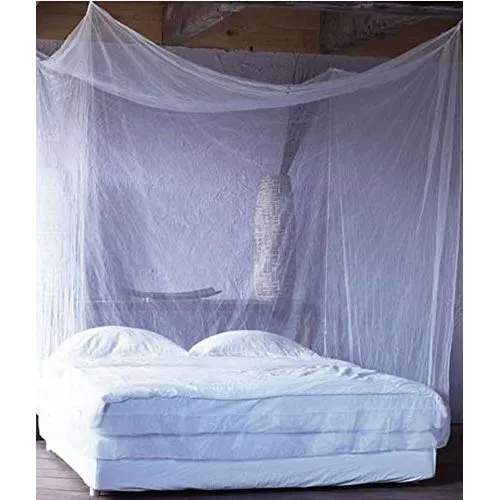 Divayanshi Mosquito Net for King Size Double Bed Polycotton (6.5 * 6.5, White)