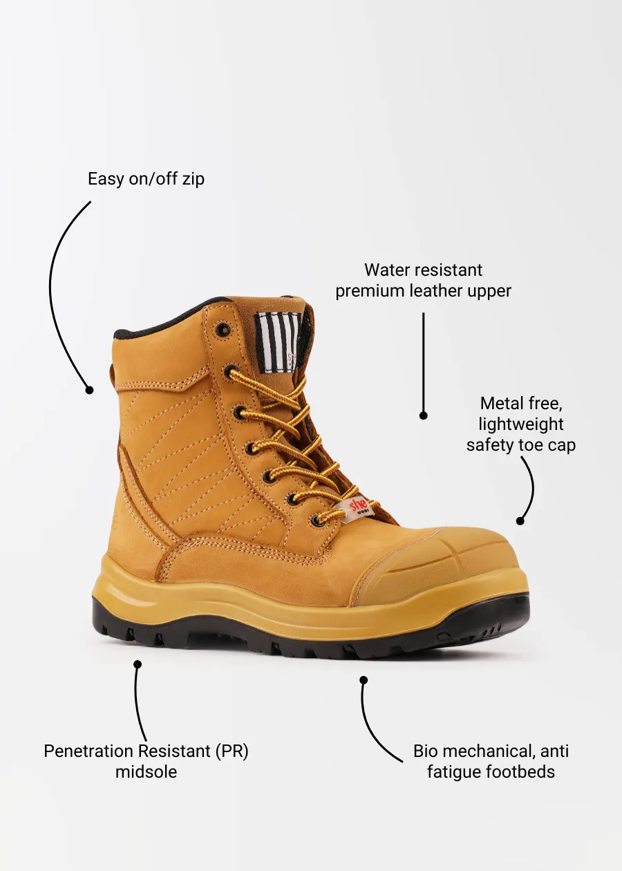 Excels: women's PR safety work boots (zip)