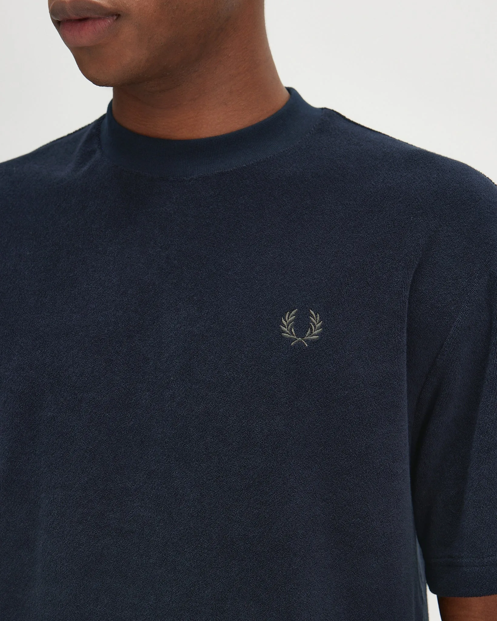 Fred Perry Relaxed Towelling Tee - Navy