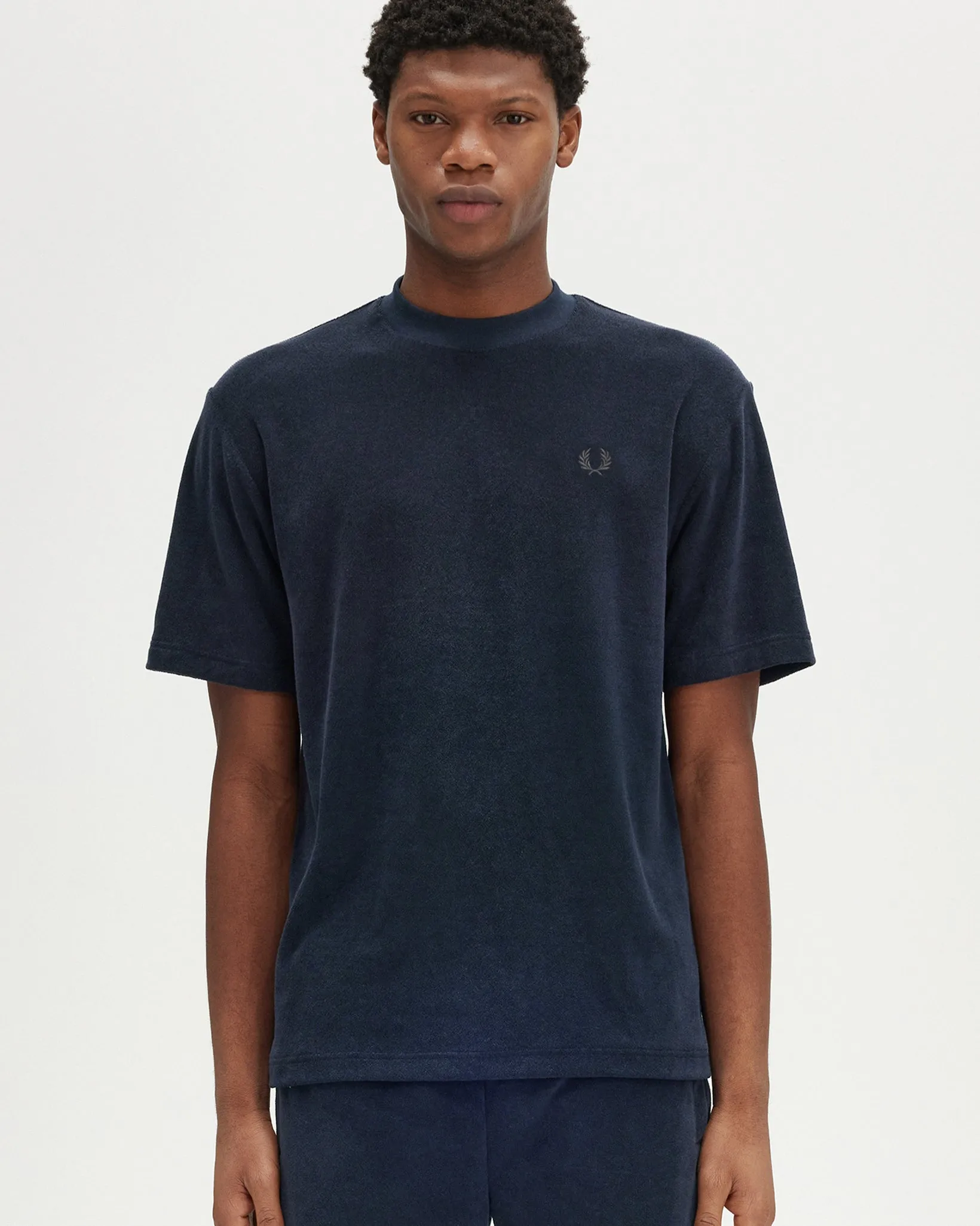 Fred Perry Relaxed Towelling Tee - Navy