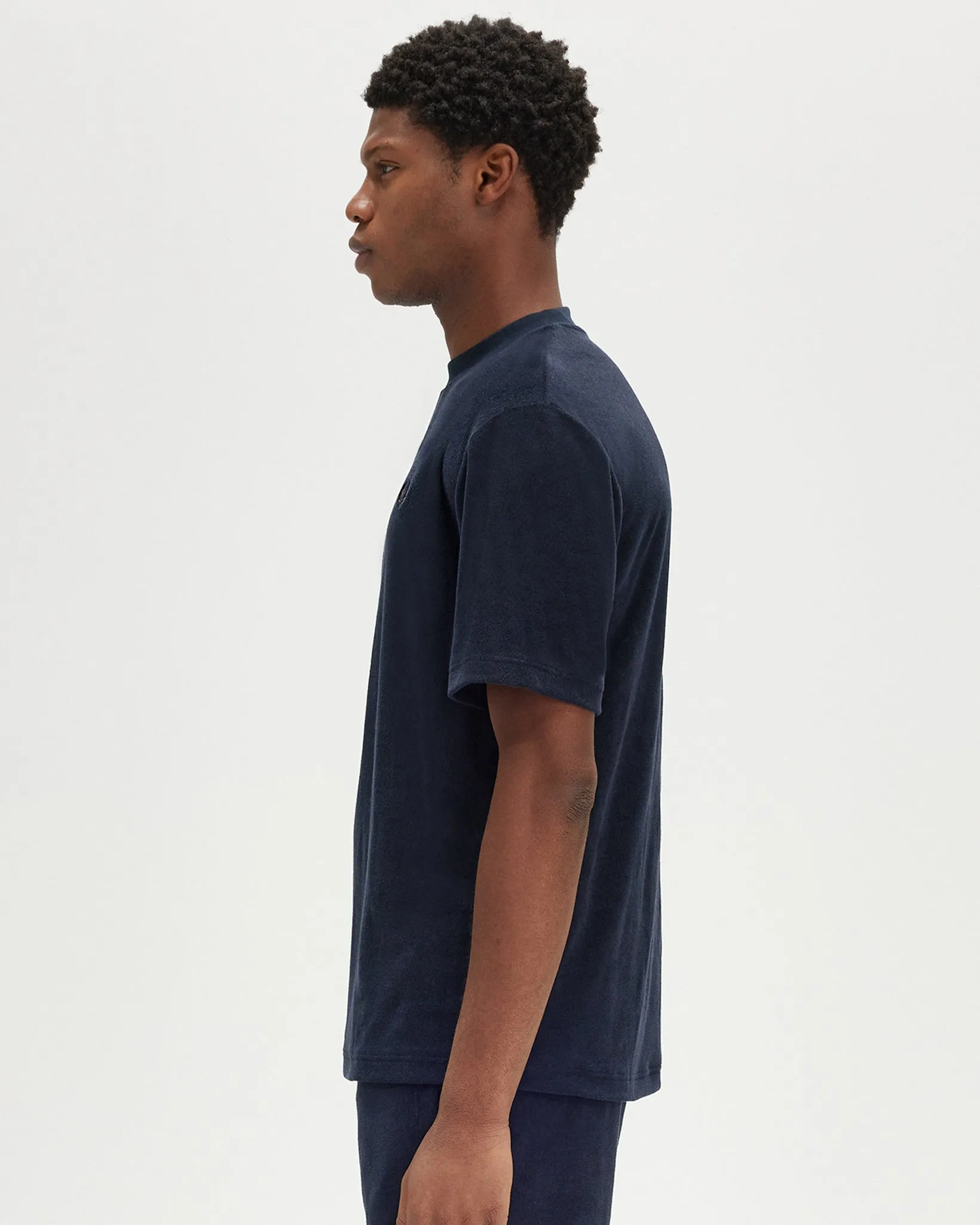 Fred Perry Relaxed Towelling Tee - Navy