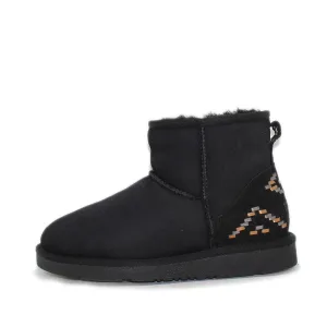 Geometric Short Ugg Boot - Black