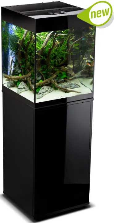 GLOSSY AQUARIUM LINE CABINET BLACK