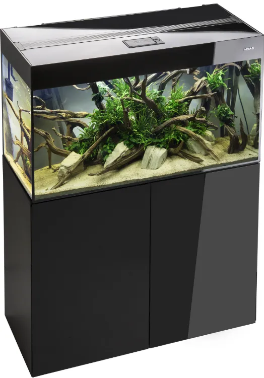 GLOSSY AQUARIUM LINE CABINET BLACK