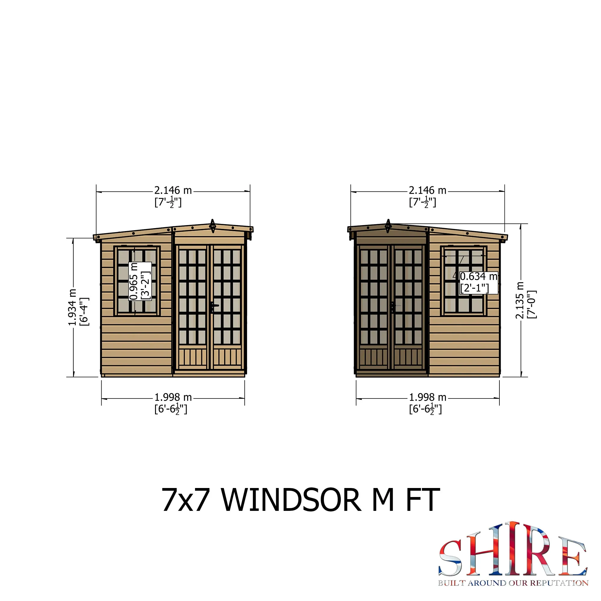 Goodwood Gold Windsor (7' x 7') Summerhouse