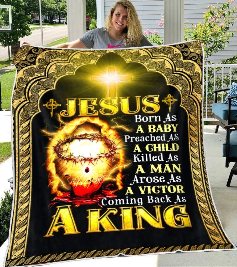 Jesus Coming Back As A King Blanket - Blanket Of Jesus - Jesus Blanket - Gift Ideas For Christians - Ciaocustom