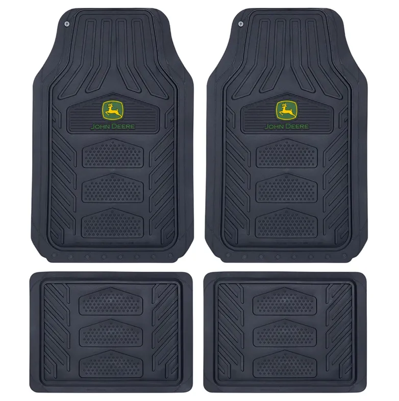 John Deere Weather-Pro Rubber Car Floor Mats (Set of 4)