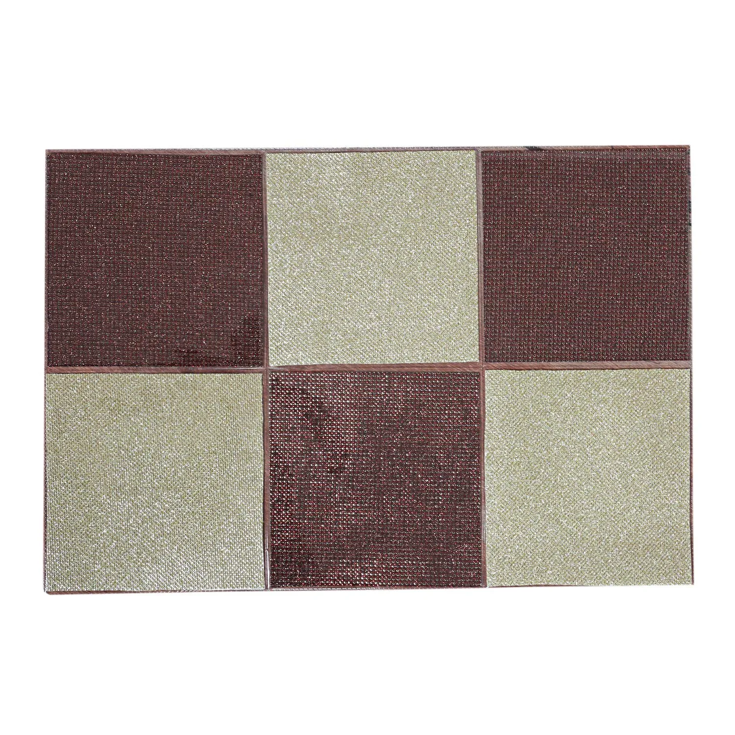 Kuber Industries Laminated Patch PVC 6 Pieces Table Placemat, Brown