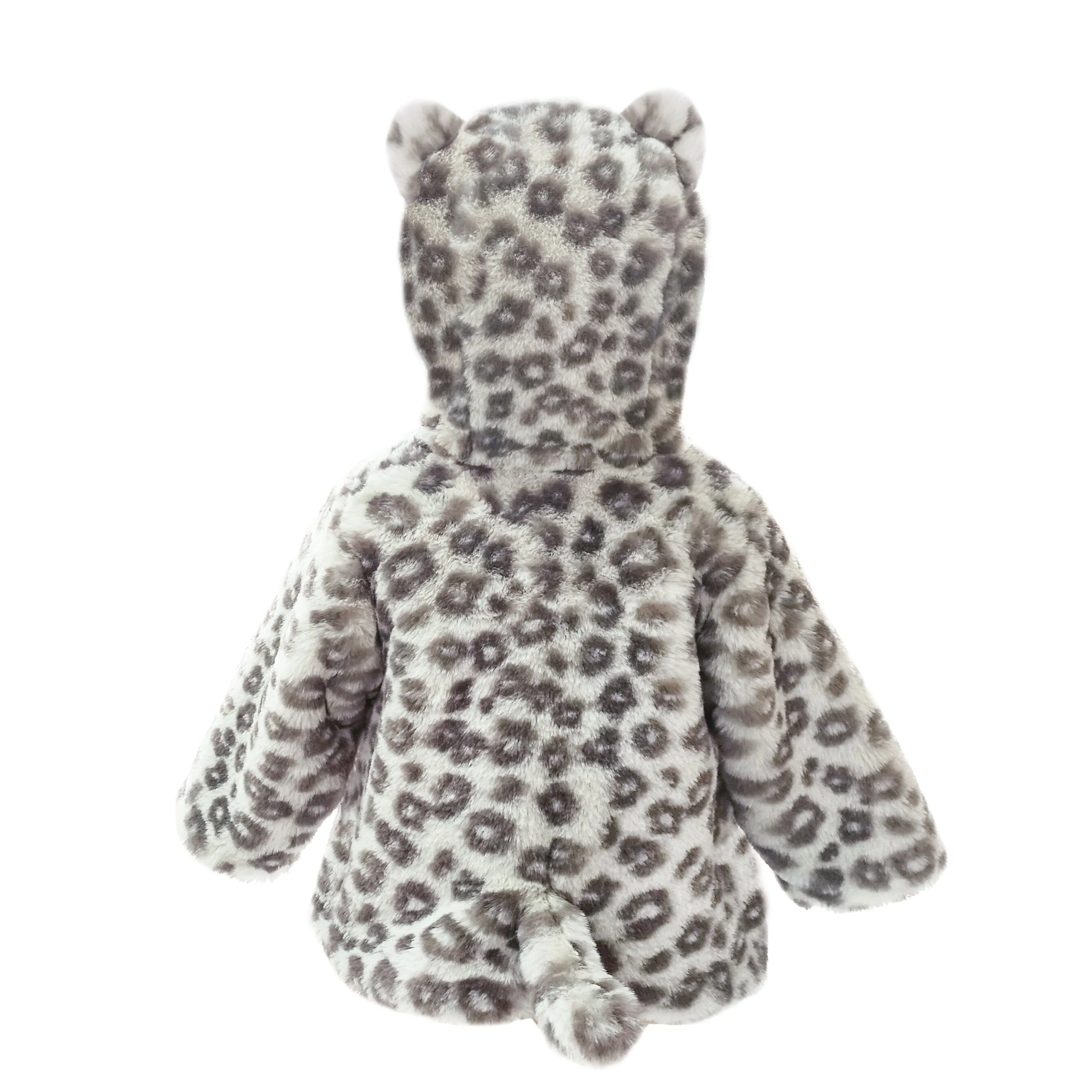 Leopard Faux Fur Hooded Baby Coat | 6-12M