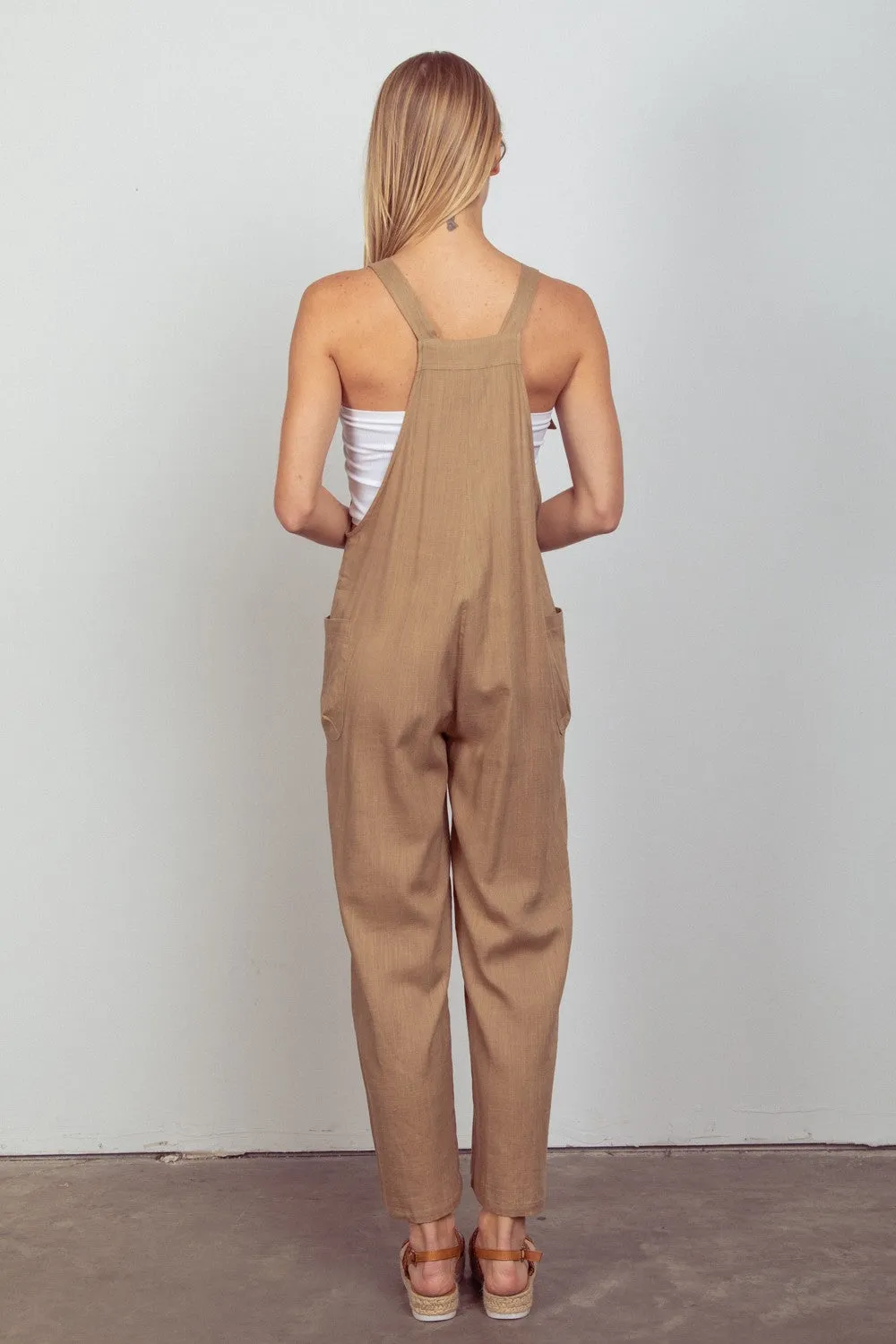 Lovely Day Relaxed Fit Solid Linen Casual Jumpsuit