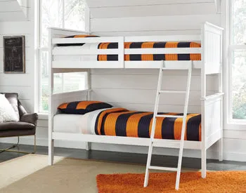 Lulu Casual Youth Bedroom Twin Bunk Bed Rails and Ladder