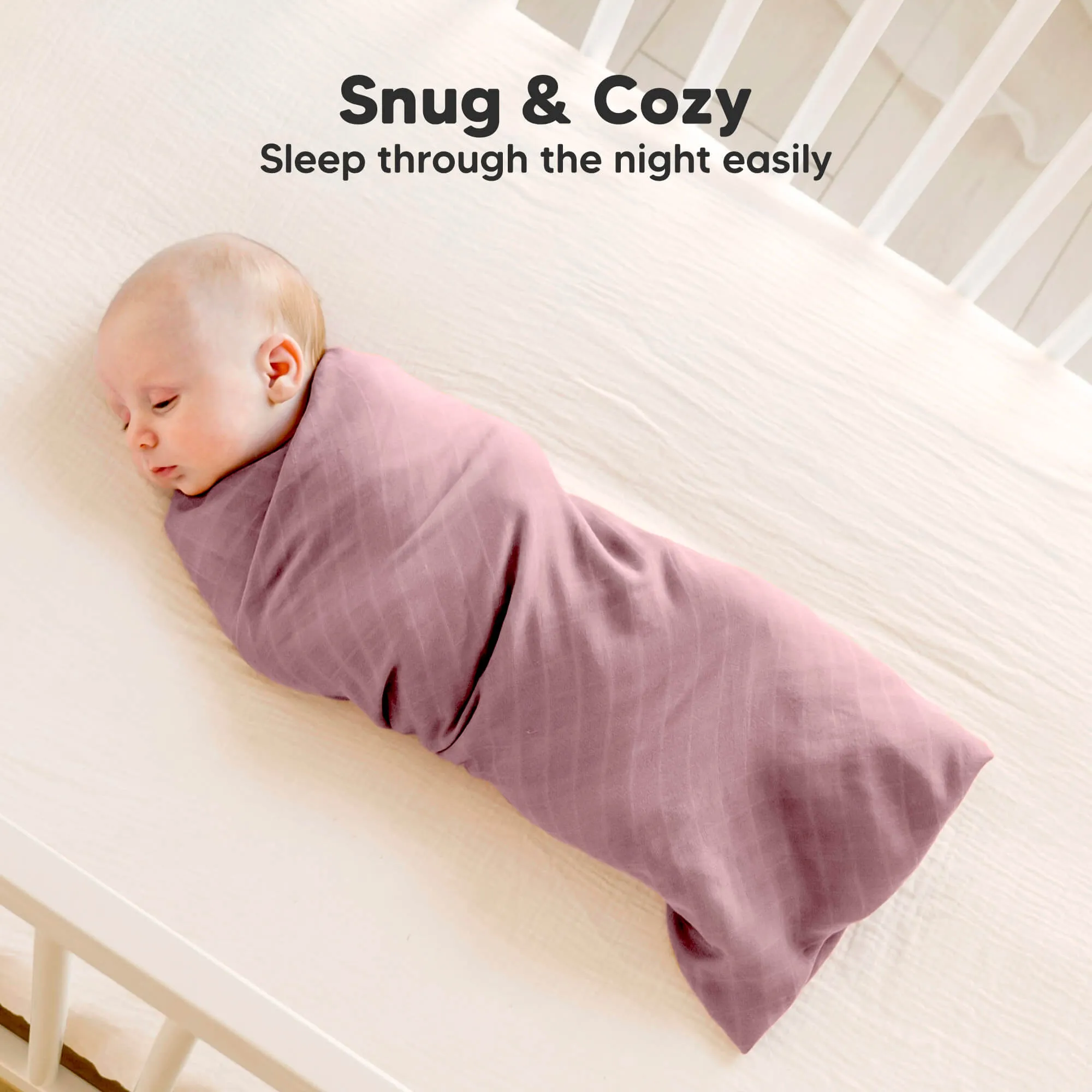 Lumi Muslin Swaddle Blankets (Lavender)