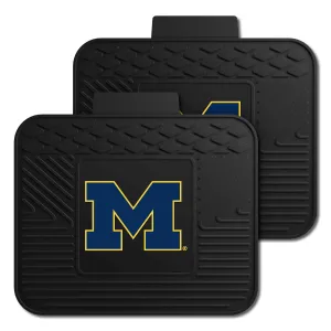 Michigan Wolverines Back Seat Car Utility Mats - 2 Piece Set