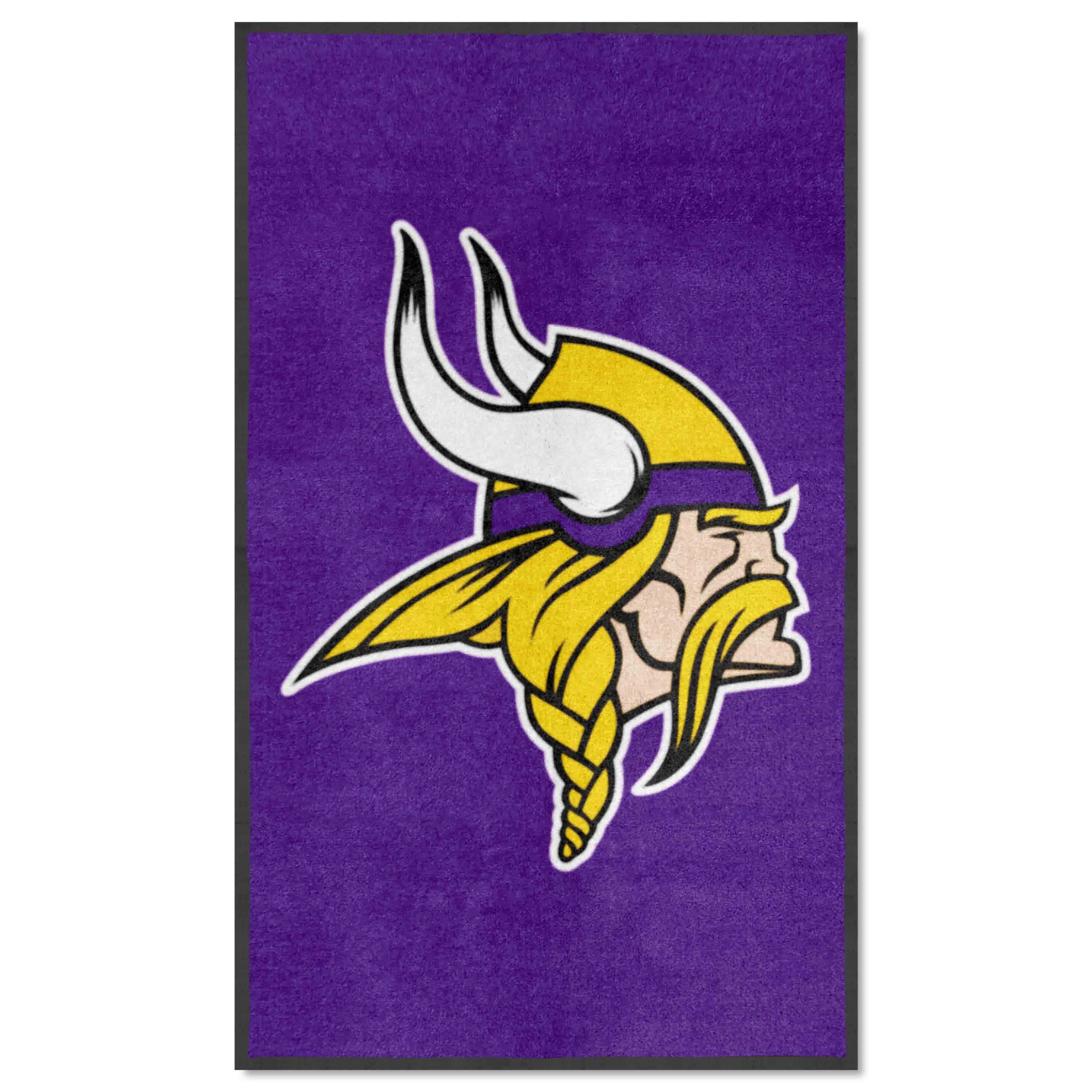 Minnesota Vikings 3X5 High-Traffic Mat with Durable Rubber Backing - Portrait Orientation