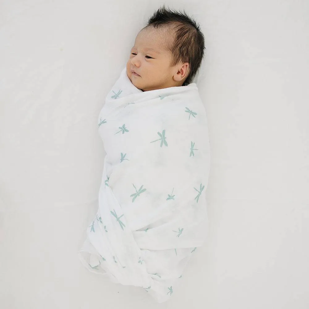 Muslin Swaddle Blanket Set Oh So Soft Crane   Dragonfly