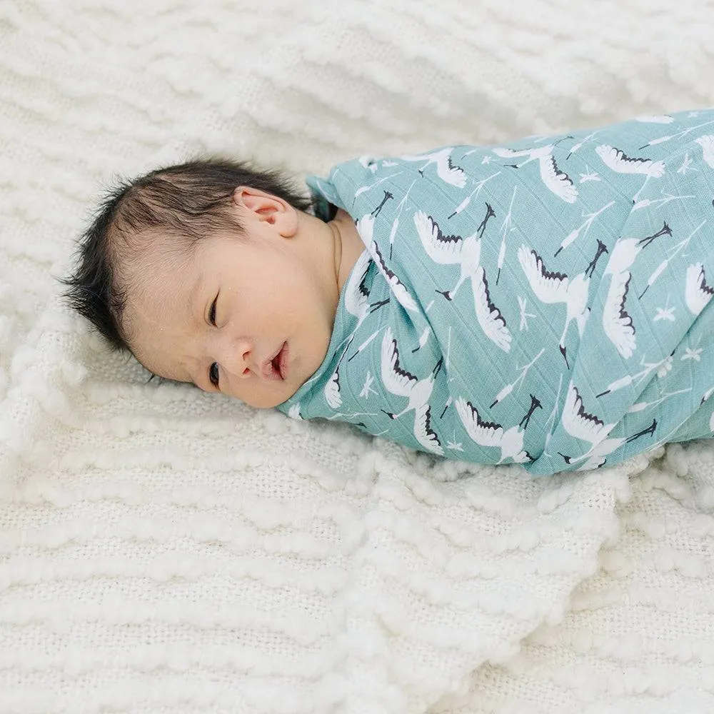 Muslin Swaddle Blanket Set Oh So Soft Crane   Dragonfly