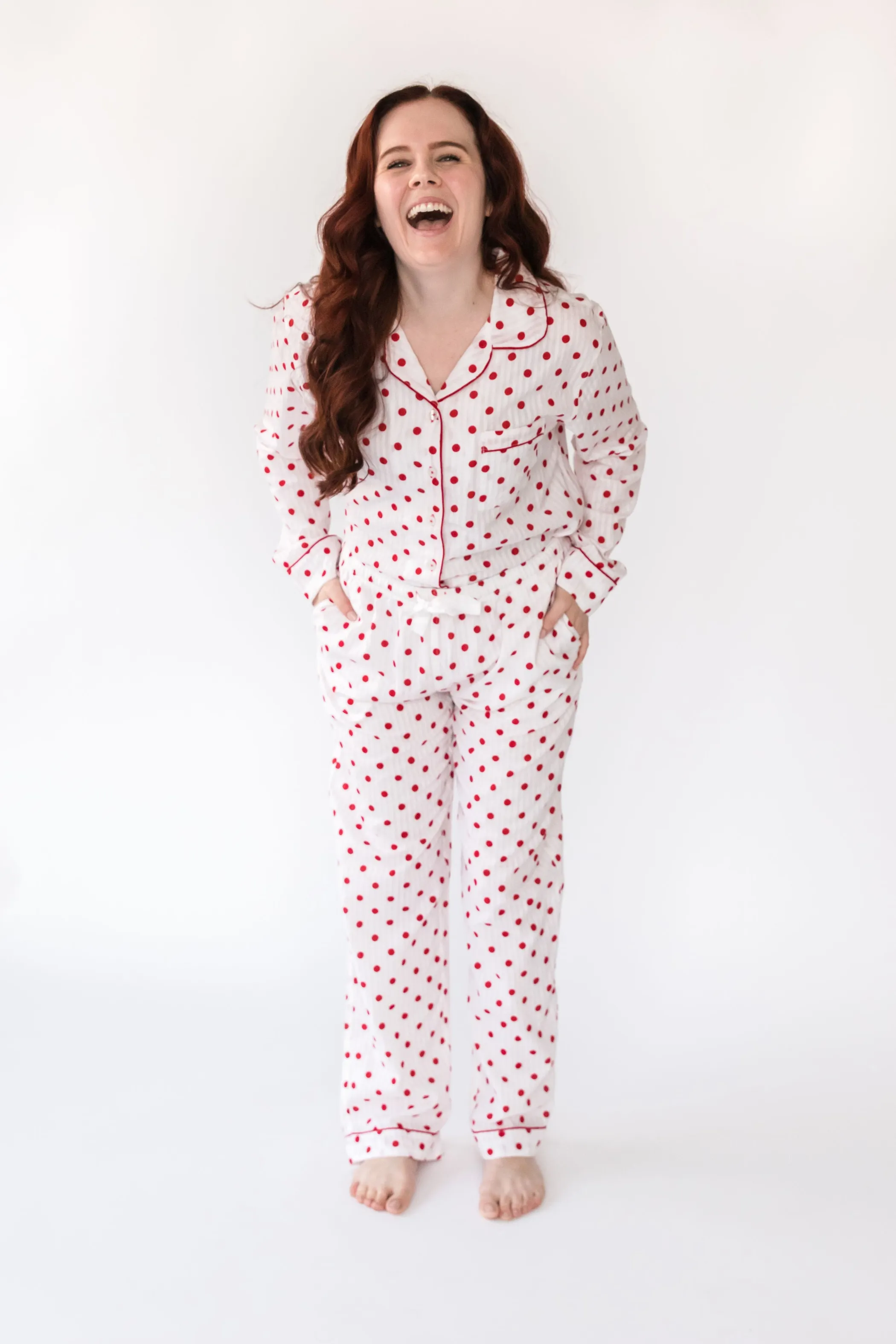 Myra Women's Long Sleeve Shirt & Pajama Set