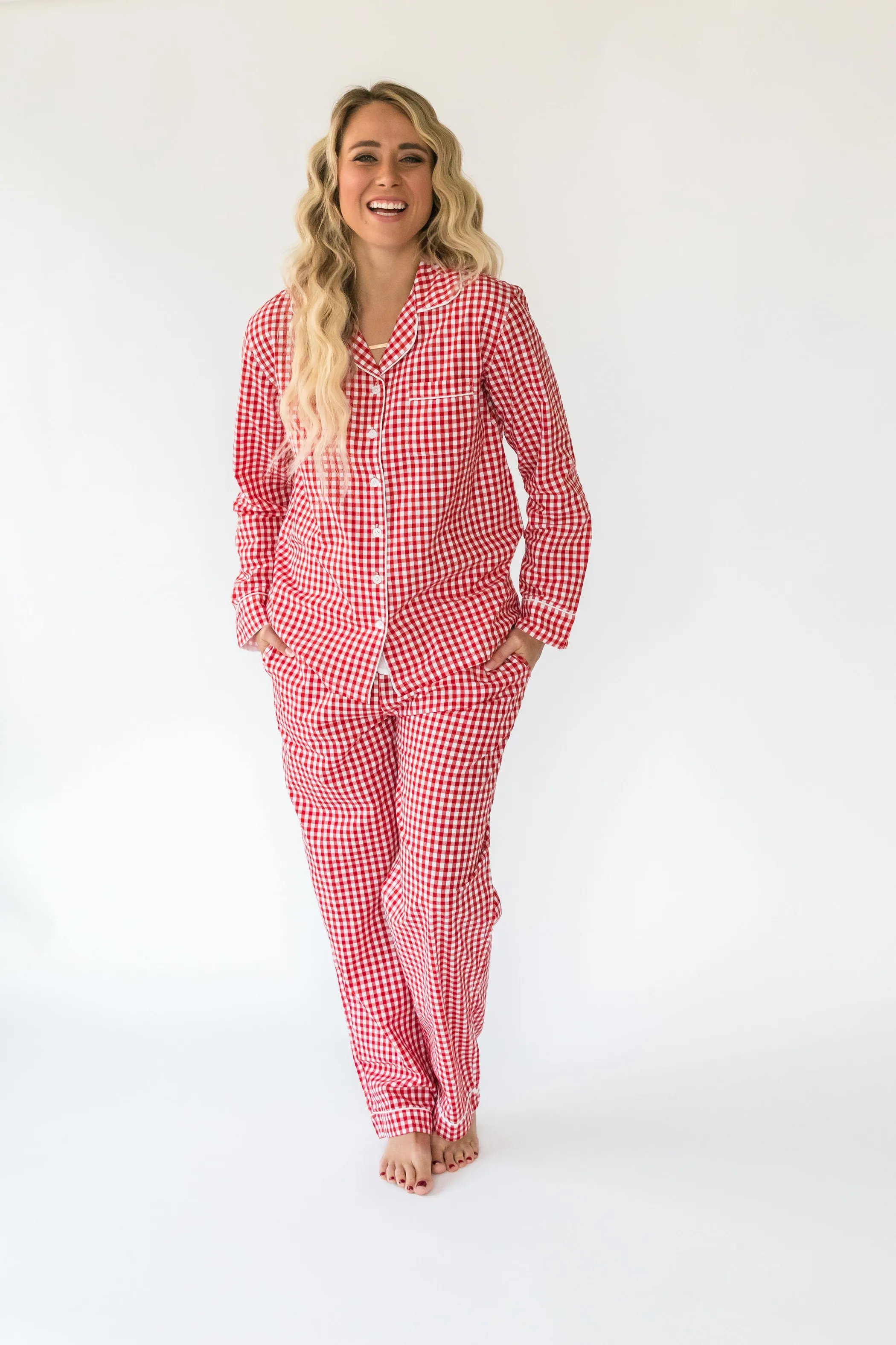 Myra Women's Long Sleeve Shirt & Pajama Set