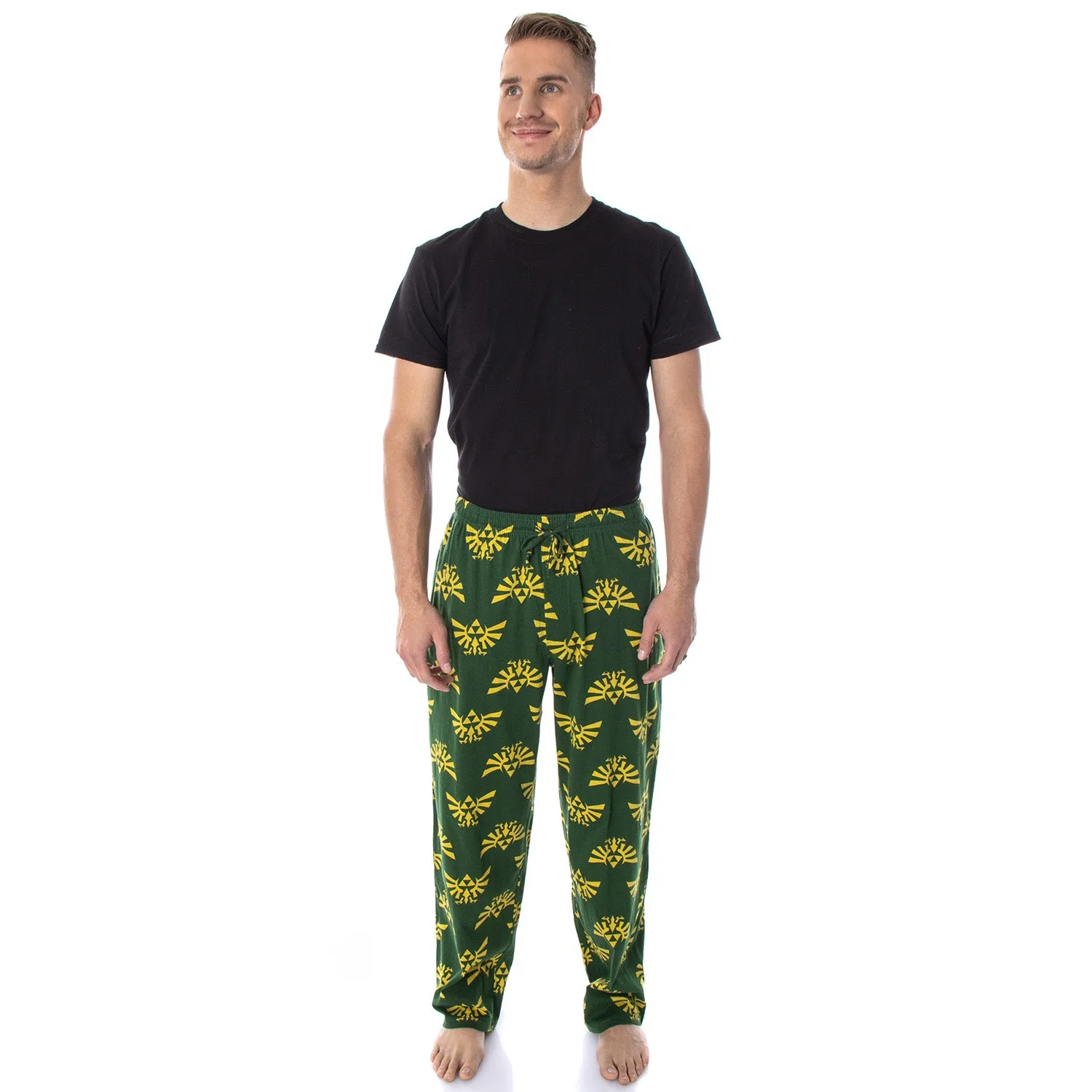 Nintendo Men's The Legend of Zelda Hyrule Crest Soft Touch Cotton Pajama Pants