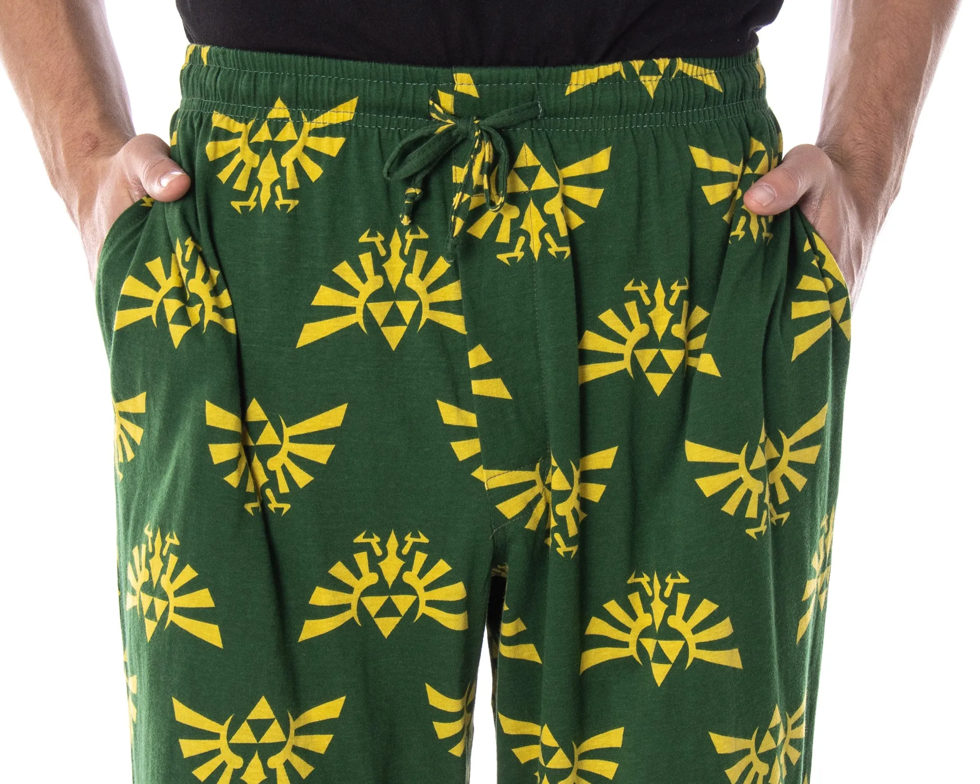 Nintendo Men's The Legend of Zelda Hyrule Crest Soft Touch Cotton Pajama Pants