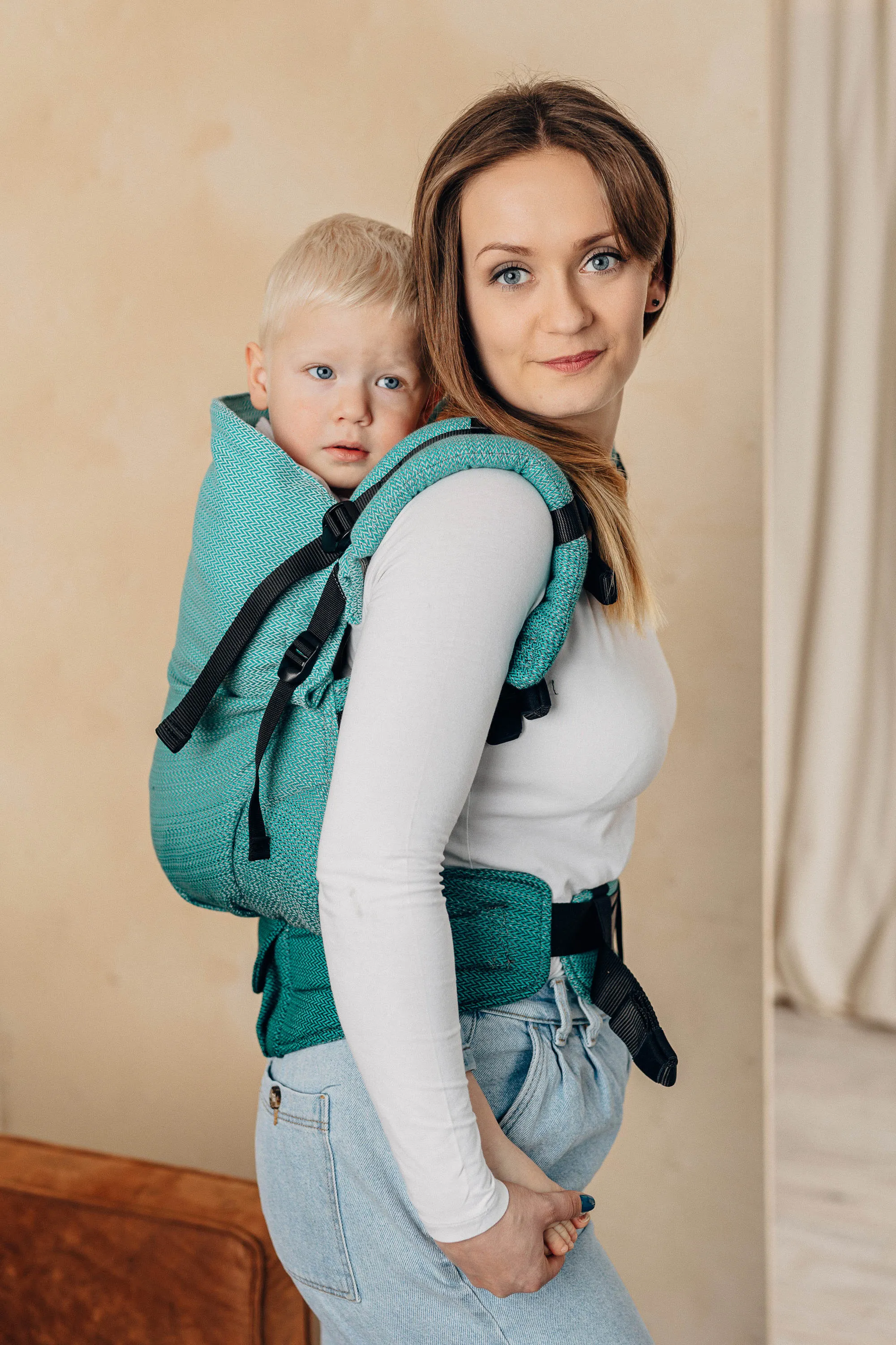 Ombre Green LennyPreschool Carrier by LennyLamb