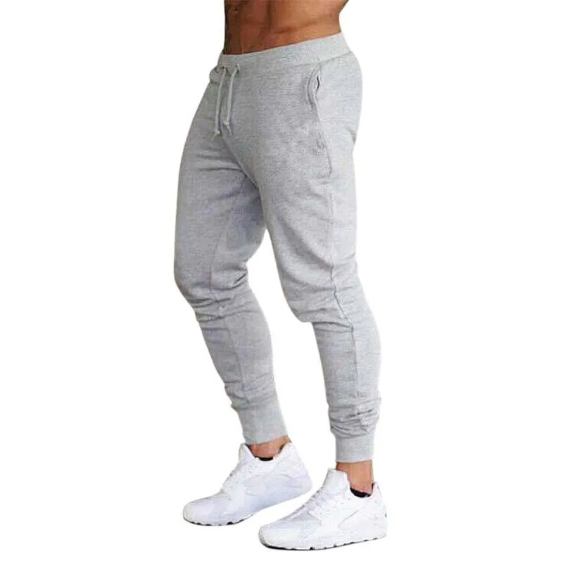 Outdoor Fitness Sport Pants Solid Colored Trendy Slim Fit Jogger Pants