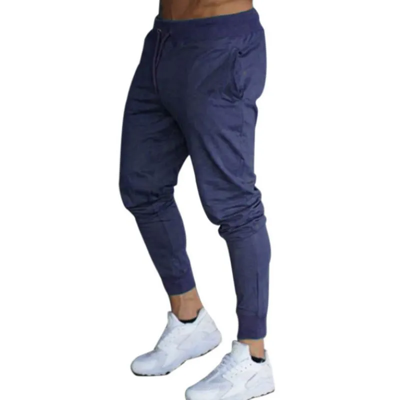 Outdoor Fitness Sport Pants Solid Colored Trendy Slim Fit Jogger Pants