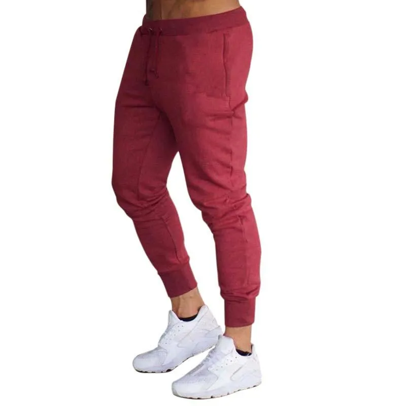 Outdoor Fitness Sport Pants Solid Colored Trendy Slim Fit Jogger Pants