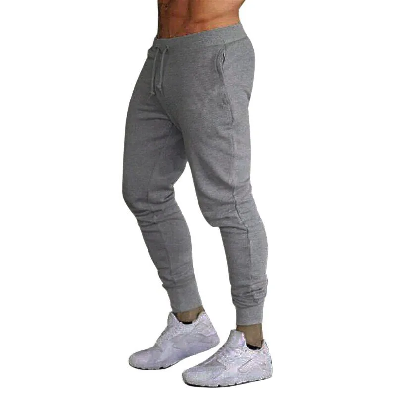 Outdoor Fitness Sport Pants Solid Colored Trendy Slim Fit Jogger Pants