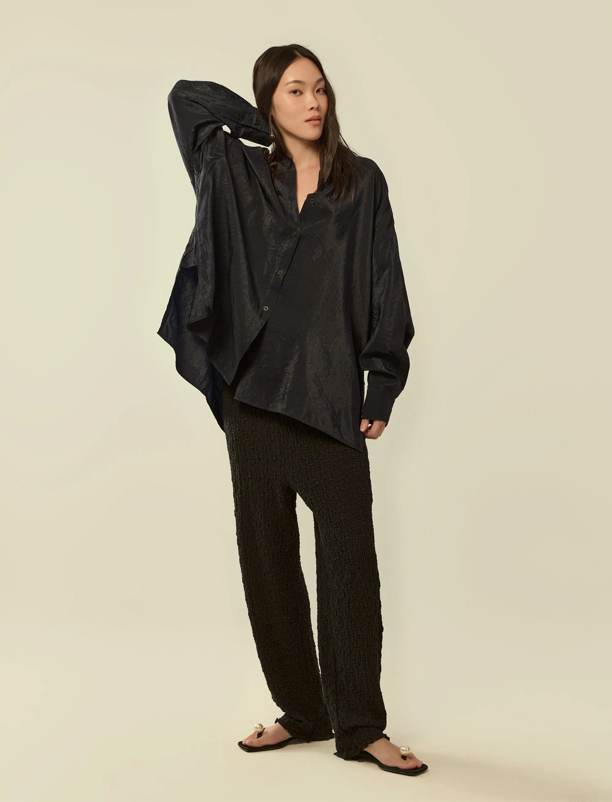 oversized relaxed-fit shirt