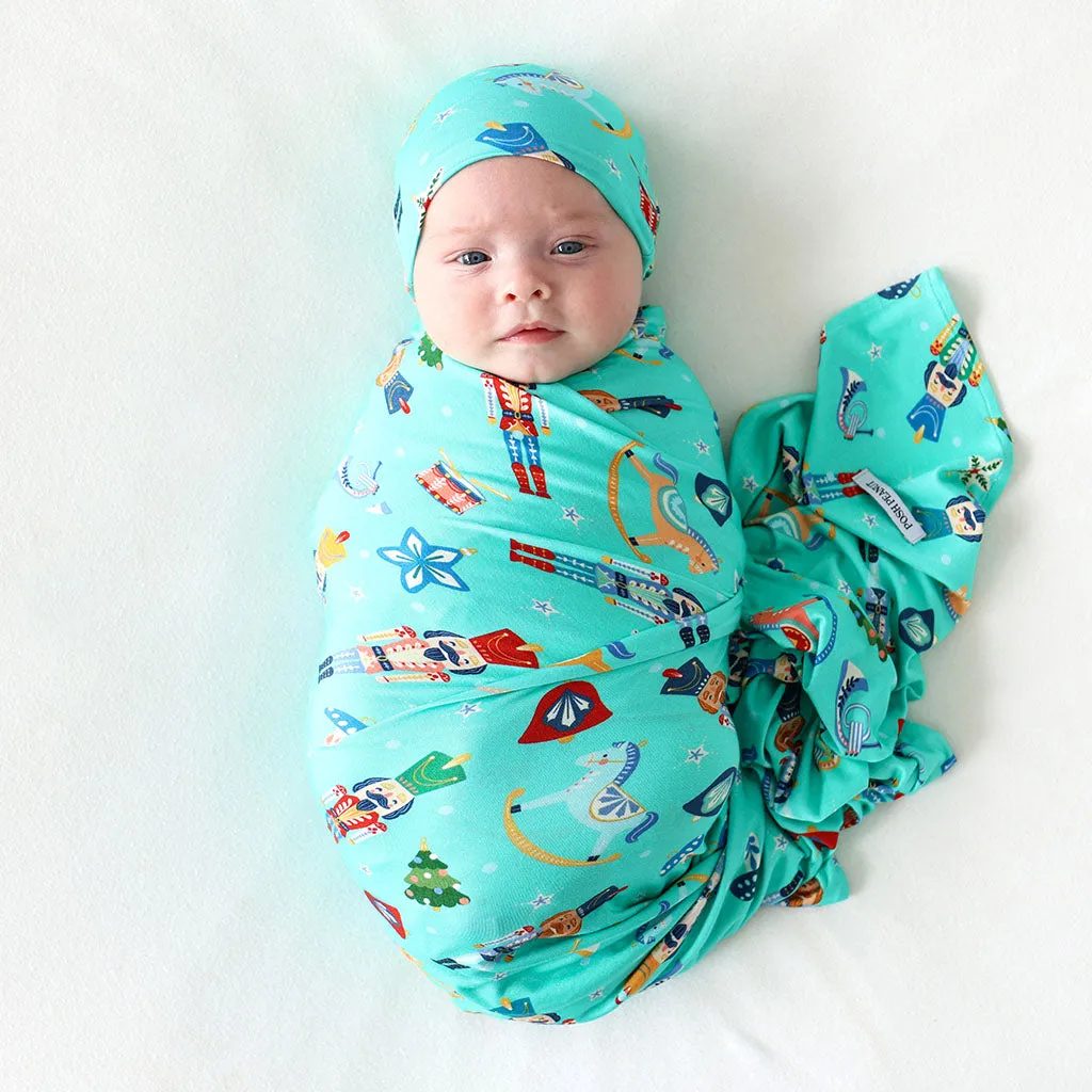 Posh Peanut Fritz Swaddle & Beanie Set