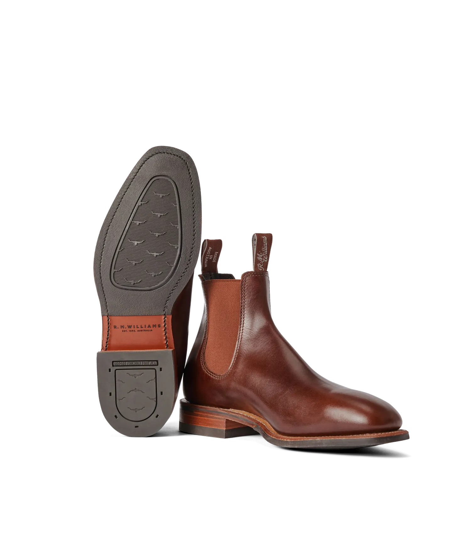 R.M.Williams - Dynamic Flex Craftsman - Pull Up Leather - Mid Brown Saddle - H Fit